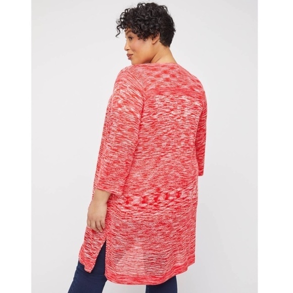 LAST ONE AVAILABLE - New Catherines Women's Duster Cardigan Space Red Size 0X - Picture 3 of 12